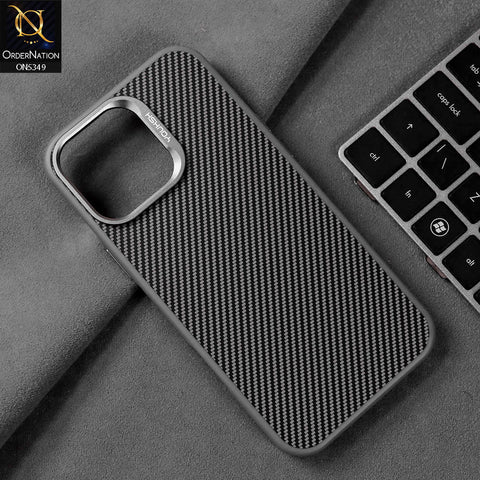iPhone 16 Pro Max Cover - Gray - Youksh Carbon Fiber Soft Borders Case