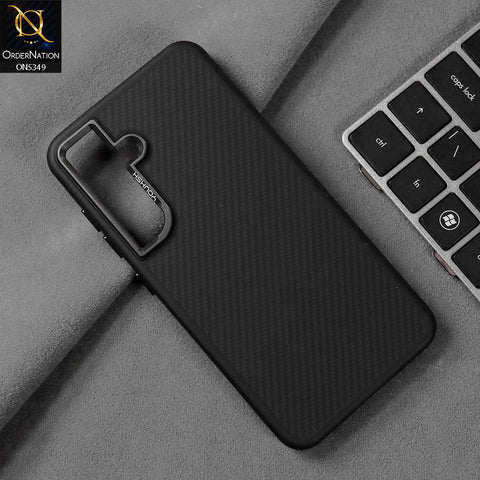 Samsung Galaxy S24 Cover - Black - Youksh Carbon Fiber Soft Borders Case