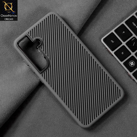 Samsung Galaxy S24 Cover - Gray - Youksh Carbon Fiber Soft Borders Case