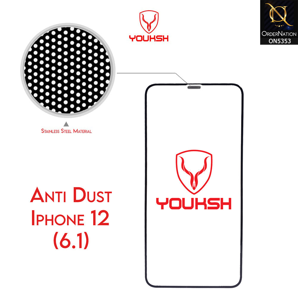 iPhone 12 Cover - Transparent - Youksh Clear AntiStatic Glass Protector