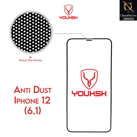 iPhone 12 Cover - Transparent - Youksh Clear AntiStatic Glass Protector