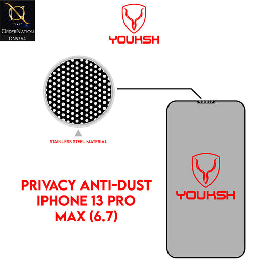 iPhone 14 Plus Cover - Black - Privacy Anti Static Anti Dust Clear Glass Protector