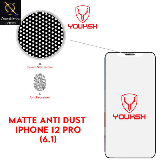 iPhone 12 Pro Screen Protector - Transparent - Youksh Matte Anti Dust Glass Screen Protector