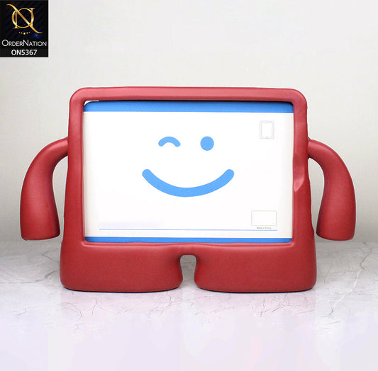 iPad 4 / 3 / 2 - 9.7-inch Cover - Red - Protective for Children's TABLET Special Anti-Aid Rubber Case Stand