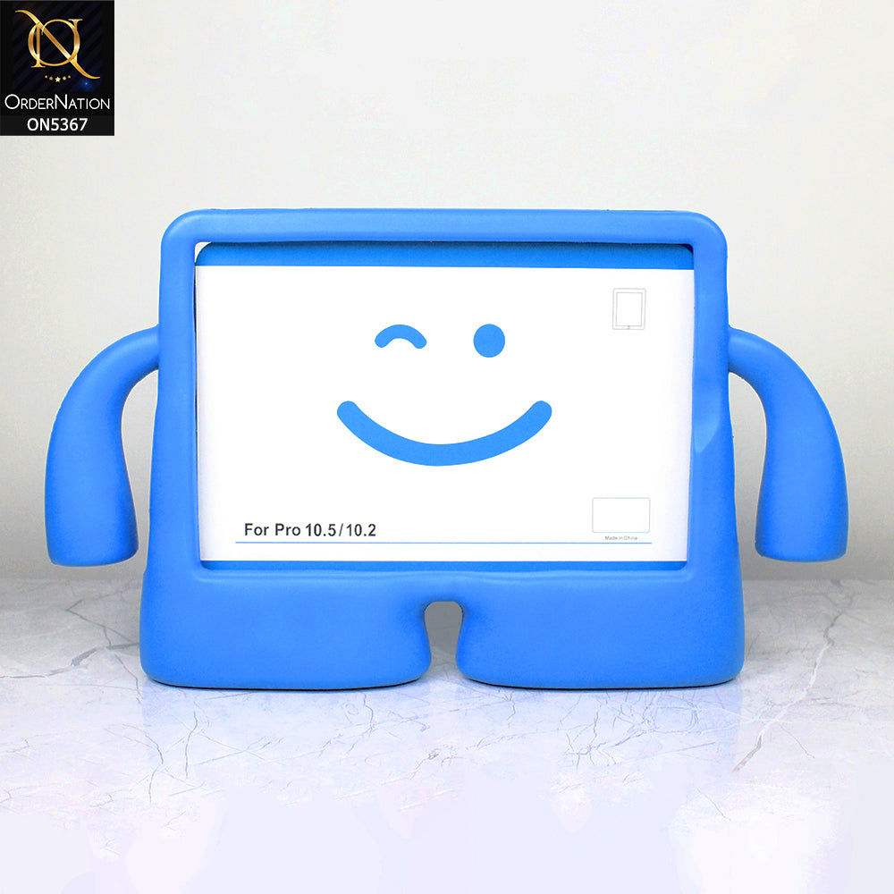 iPad 9.7 (2018) Cover - Blue - Protective for Children's TABLET Special Anti-Aid Rubber Case Stand