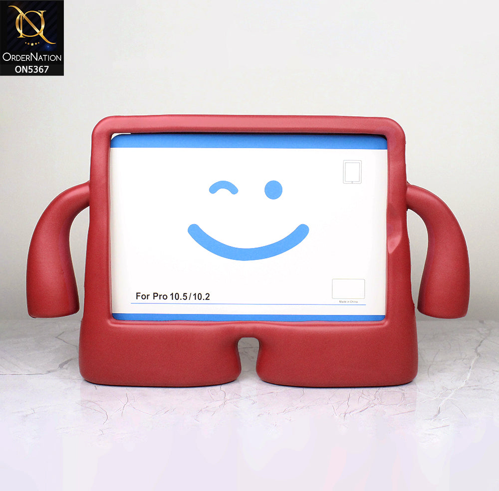 iPad 9.7 (2018) Cover - Red - Protective for Children's TABLET Special Anti-Aid Rubber Case Stand