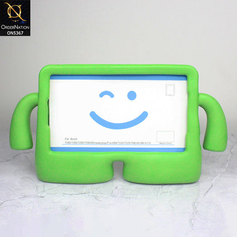 Samsung Galaxy Tab A 8.0  / T380 / T385 (2017) Cover - Green - Protective for Children's TABLET Special Anti-Aid Rubber Case Stand