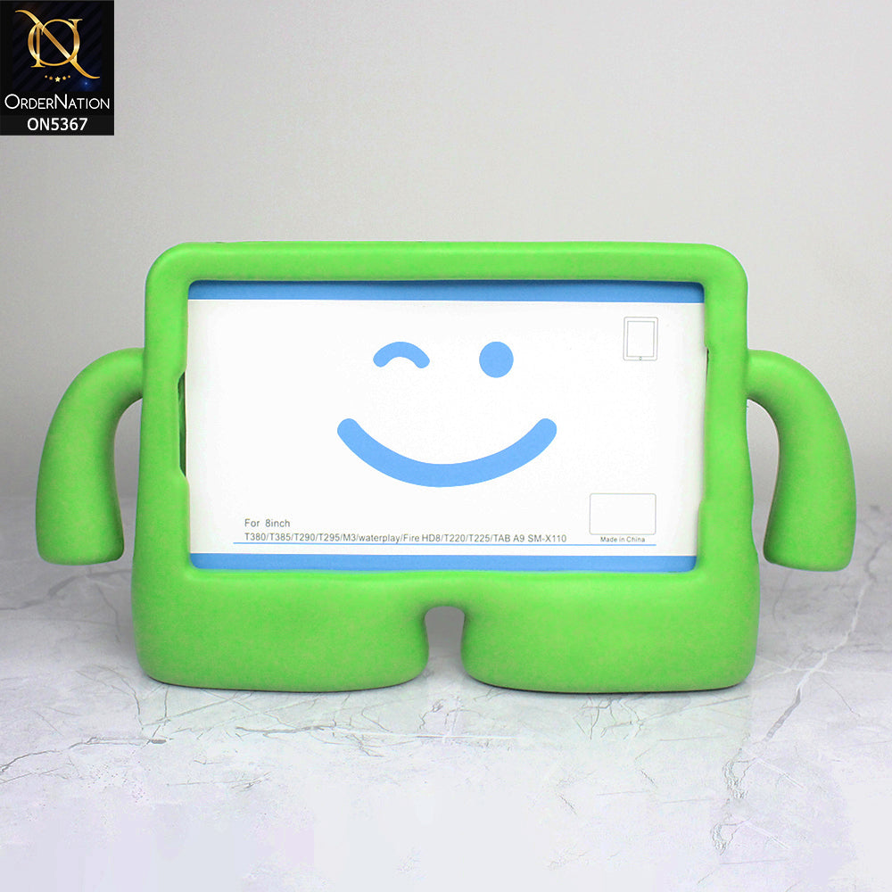 Amazon Fire HD 8 (2020) Cover - Green - Protective for Children's TABLET Special Anti-Aid Rubber Case Stand