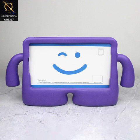 Amazon Fire HD 8 (2020) Cover - Purple - Protective for Children's TABLET Special Anti-Aid Rubber Case Stand