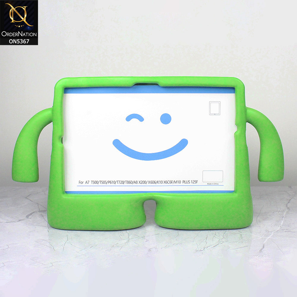 Samsung Galaxy Tab A8 10.5 / SM-X200 / SM-X205 (2021) Cover - Green - Protective for Children's TABLET Special Anti-Aid Rubber Case Stand