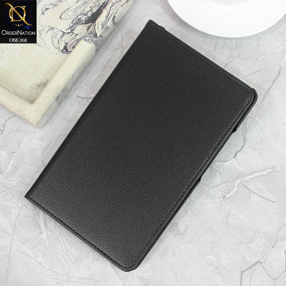 Samsung Galaxy Tab A9 Cover - Black - 360 Rotating Pu Leather Flip Smart Protective Cover Casing