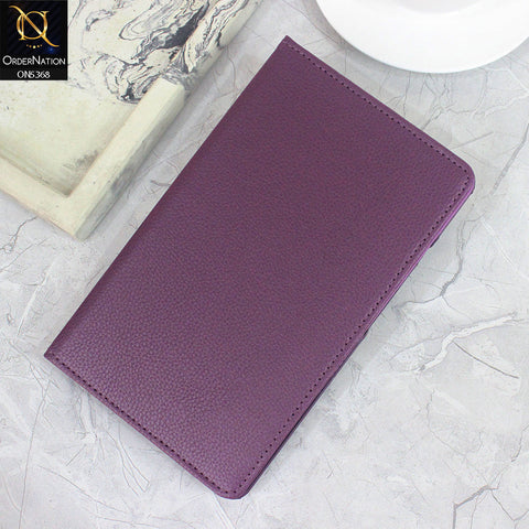 Samsung Galaxy Tab A9 Cover - Purple - 360 Rotating Pu Leather Flip Smart Protective Cover Casing