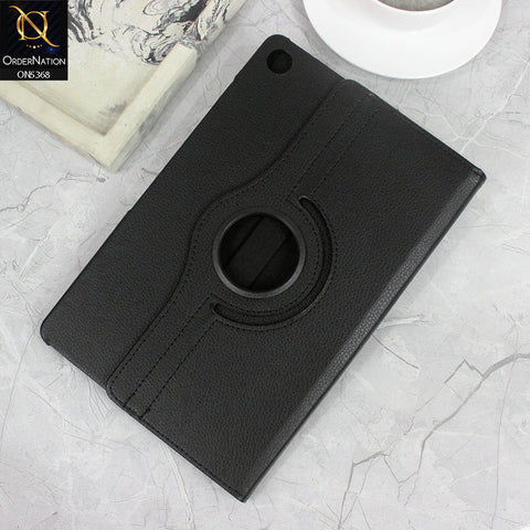 Samsung Galaxy Tab A9 Plus Cover - Black - 360 Rotating Pu Leather Flip Smart Protective Cover Casing