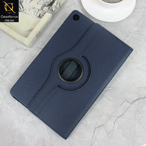 Samsung Galaxy Tab A9 Plus Cover - Blue - 360 Rotating Pu Leather Flip Smart Protective Cover Casing