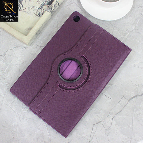 Samsung Galaxy Tab A9 Plus Cover - Purple - 360 Rotating Pu Leather Flip Smart Protective Cover Casing