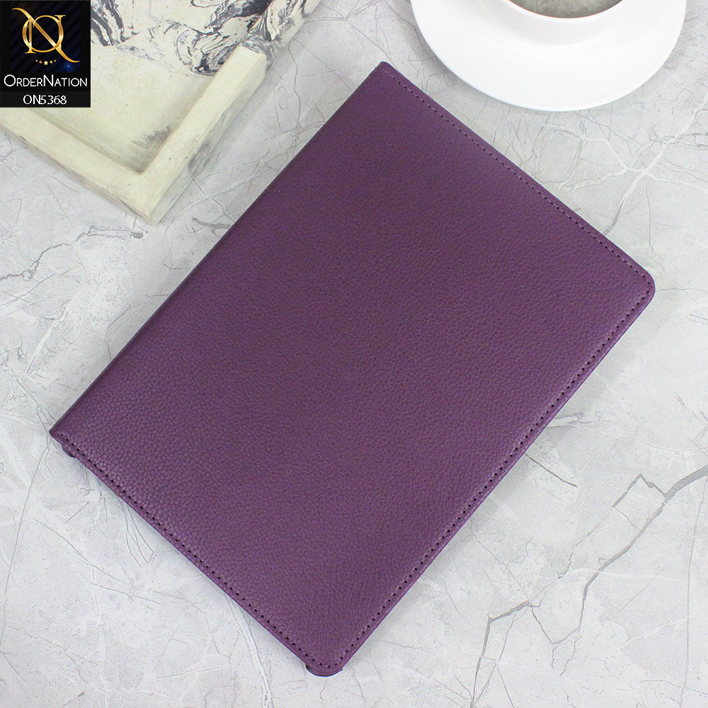 Samsung Galaxy Tab A9 Plus Cover - Purple - 360 Rotating Pu Leather Flip Smart Protective Cover Casing