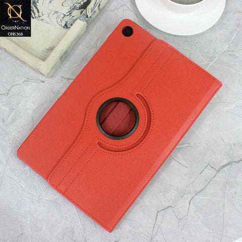 Samsung Galaxy Tab A9 Plus Cover - Red - 360 Rotating Pu Leather Flip Smart Protective Cover Casing