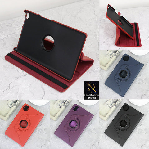 Samsung Galaxy Tab S9 Cover - Dark Brown - 360 Rotating Pu Leather Flip Smart Protective Cover Casing