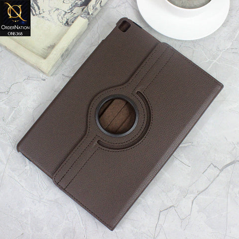 iPad Air (3rd gen) 10.5-inch (2019) Cover - Dark Brown - 360 Rotating Pu Leather Flip Smart Protective Cover Casing