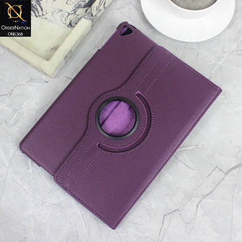 iPad Air (2nd gen) 9.7-inch (2014) Cover - Purple - 360 Rotating Pu Leather Flip Smart Protective Cover Casing