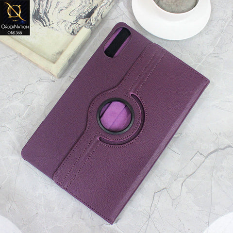 Xiaomi Redmi Pad Pro Cover - Purple - 360 Rotating Pu Leather Flip Smart Protective Cover Casing