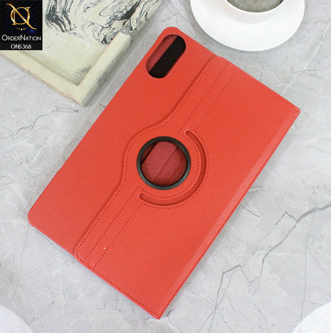 Xiaomi Redmi Pad Pro Cover - Red - 360 Rotating Pu Leather Flip Smart Protective Cover Casing