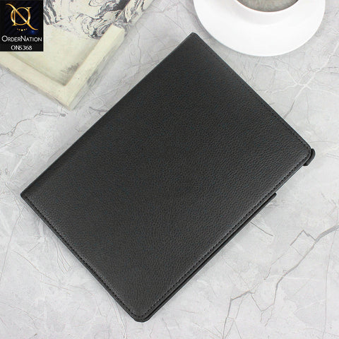 Samsung Galaxy Tab S9 FE Cover - Black - 360 Rotating Pu Leather Flip Smart Protective Cover Casing