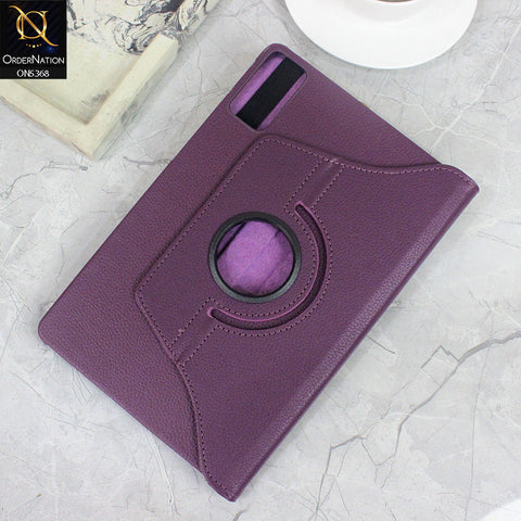 Xiaomi Redmi Pad SE Cover - Purple - 360 Rotating Pu Leather Flip Smart Protective Cover Casing