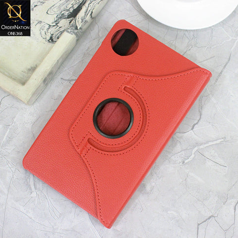 Xiaomi Redmi Pad SE 8.7 Cover - Red - 360 Rotating Pu Leather Flip Smart Protective Cover Casing
