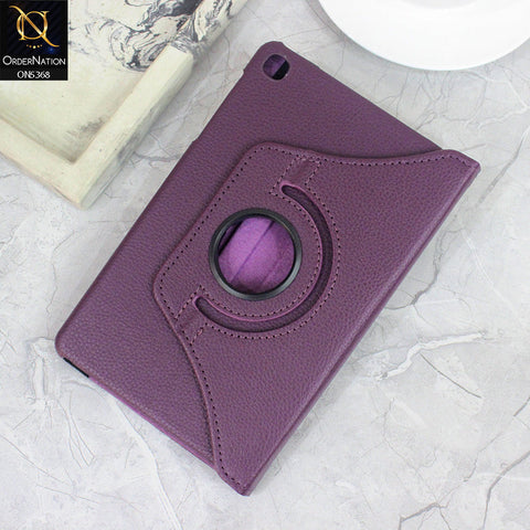 Samsung Galaxy Tab A7 Lite / T220 / T225 Cover - Purple - 360 Rotating Pu Leather Flip Smart Protective Cover Casing