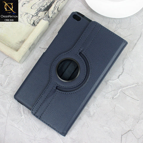 Lenovo Tab 4 8 Cover - Blue - 360 Rotating Pu Leather Flip Smart Protective Cover Casing