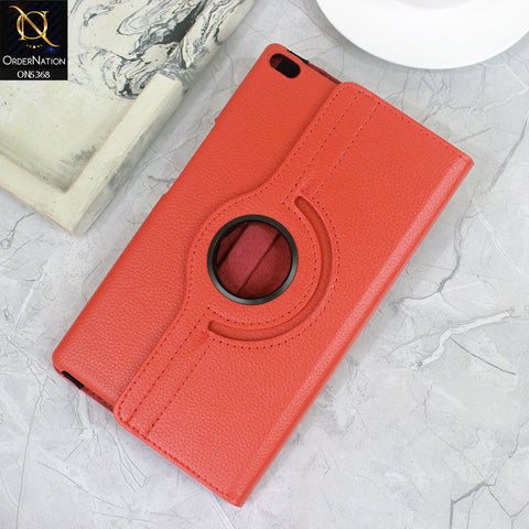 Lenovo Tab 4 8 Cover - Red - 360 Rotating Pu Leather Flip Smart Protective Cover Casing