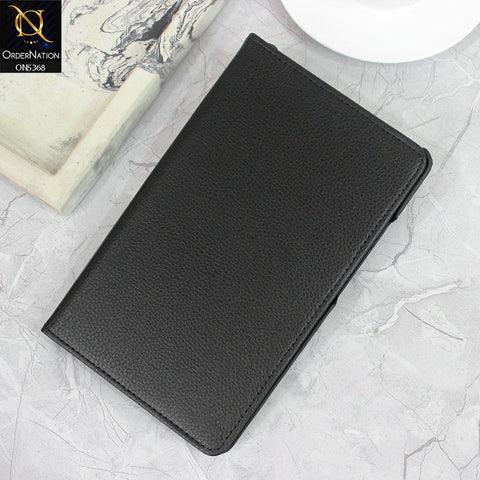 Lenovo Tab M8 (HD) Cover - Black - 360 Rotating Pu Leather Flip Smart Protective Cover Casing