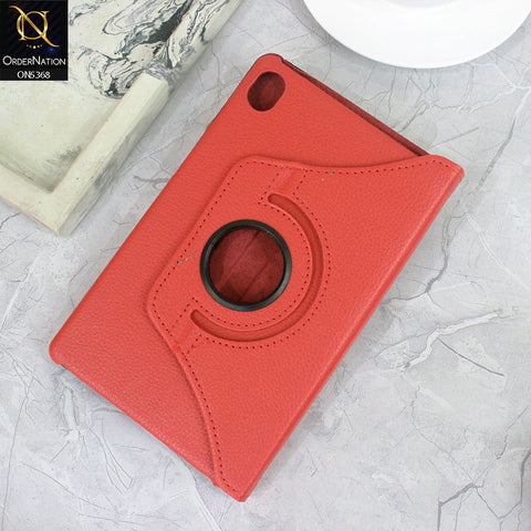 Lenovo Tab M8 (HD) Cover - Red - 360 Rotating Pu Leather Flip Smart Protective Cover Casing