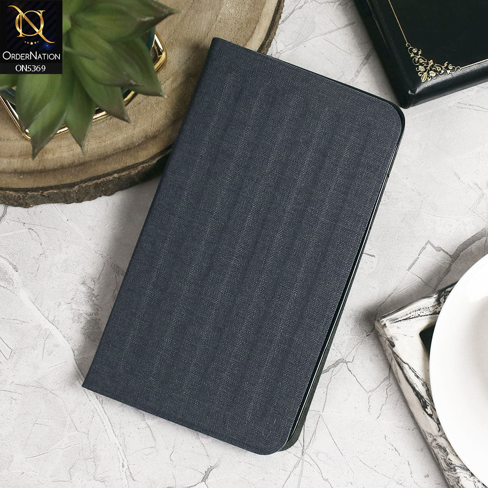 Huawei MediaPad T1 7.0 (2015) Cover - Blue - Octo PU Leather Fabric Texture Bifold Stand Flip Book Soft Case