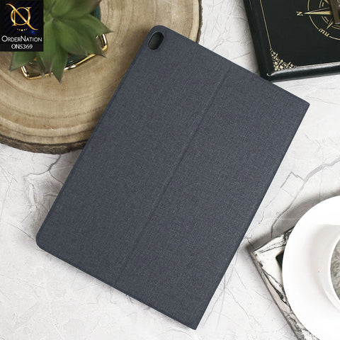Lenovo Tab M10 / X505 Cover - Blue - Octo PU Leather Fabric Texture Bifold Stand Flip Book Soft Case