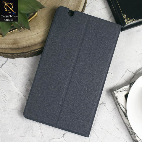 Huawei MediaPad M3 8.4 Cover - Blue - Octo PU Leather Fabric Texture Bifold Stand Flip Book Soft Case