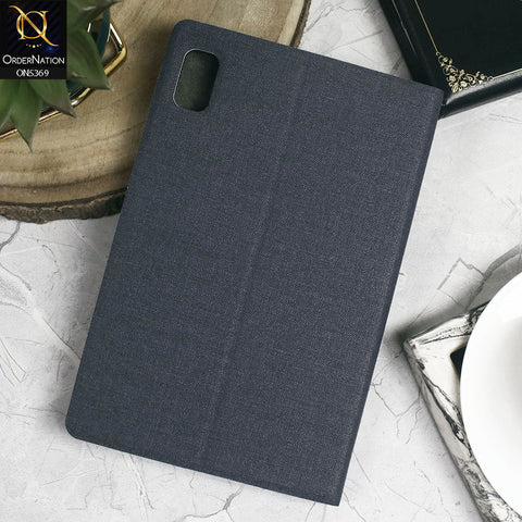 Lenovo Tab M9 Cover - Blue - Octo PU Leather Fabric Texture Bifold Stand Flip Book Soft Case