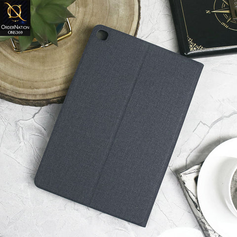 Huawei MatePad T10s Cover - Blue - Octo PU Leather Fabric Texture Bifold Stand Flip Book Soft Case