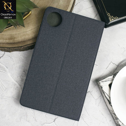 Xiaomi Redmi Pad SE 8.7 Cover - Blue - Octo PU Leather Fabric Texture Bifold Stand Flip Book Soft Case