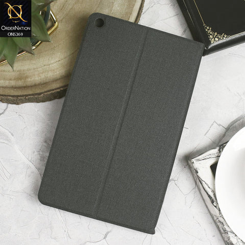 Samsung Galaxy Tab 3 8.0 / T310 (2013) Cover - Black - Octo PU Leather Fabric Texture Bifold Stand Flip Book Soft Case