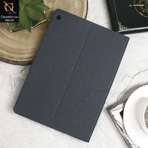 Honor WaterPlay 10.1 Cover - Blue - Octo PU Leather Fabric Texture Bifold Stand Flip Book Soft Case