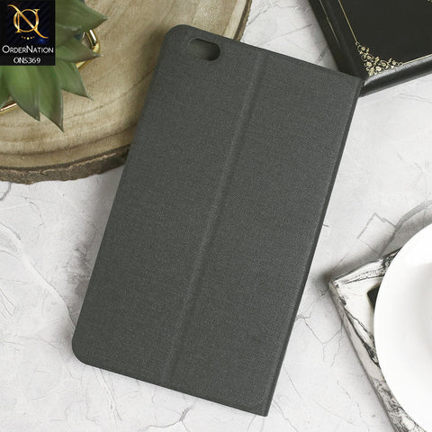 Honor WaterPlay 8.0 Cover - Black - Octo PU Leather Fabric Texture Bifold Stand Flip Book Soft Case