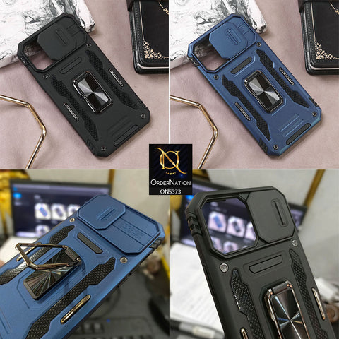 Xiaomi Poco C65 Cover - Black - New HQ Heavy Duty Hybrid Protective Case With 360 Rotatable Kickstand Holder