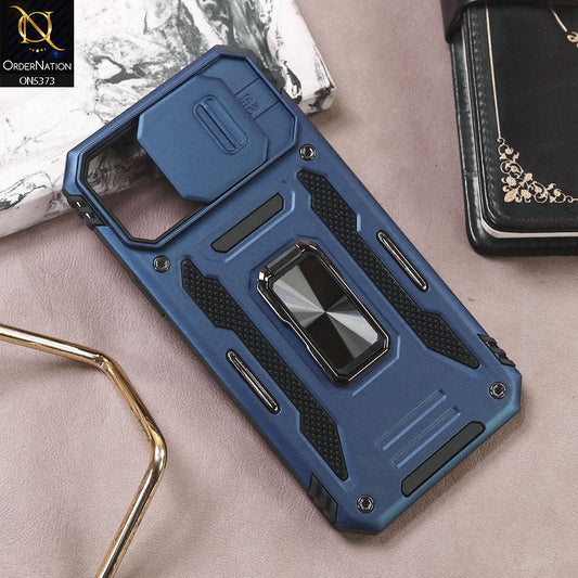 iPhone 11 Pro Max Cover - Blue - New HQ Heavy  Duty Hybrid Protective Case With 360 Rotatable Kickstand Holder