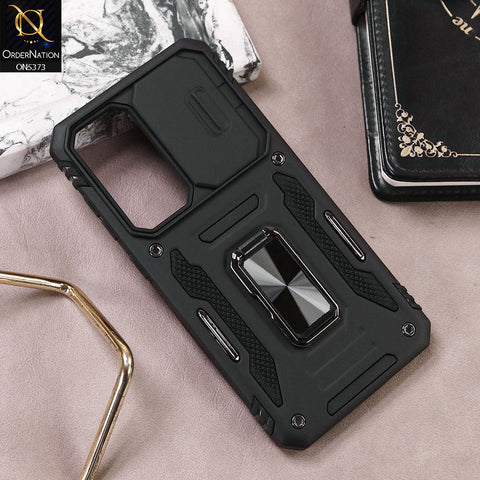 Samsung Galaxy S24 FE Cover - Black - New HQ Heavy Duty Hybrid Protective Case With 360 Rotatable Kickstand Holder