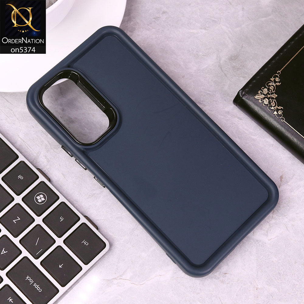 Oppo A16 Cover - Blue - Four Sided Airbag Bumper Shockproof Soft Case