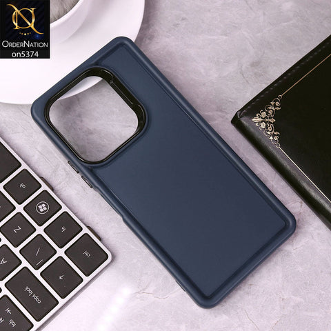 Tecno Camon 20 Pro  Cover - Blue - Four Sided Airbag Bumper Shockproof Soft Case