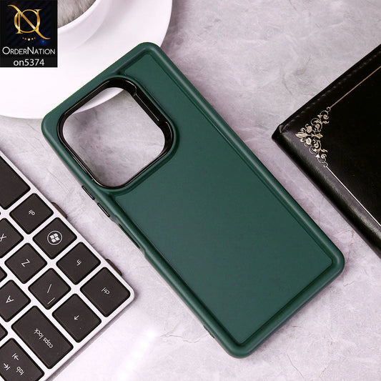 Tecno Camon 20 Pro  Cover - Green - Four Sided Airbag Bumper Shockproof Soft Case