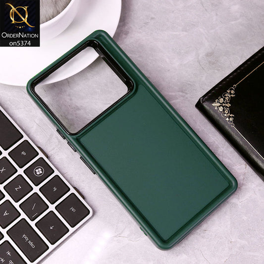 Tecno Camon 30 Cover - Green - Four Sided Airbag Bumper Shockproof Soft Case